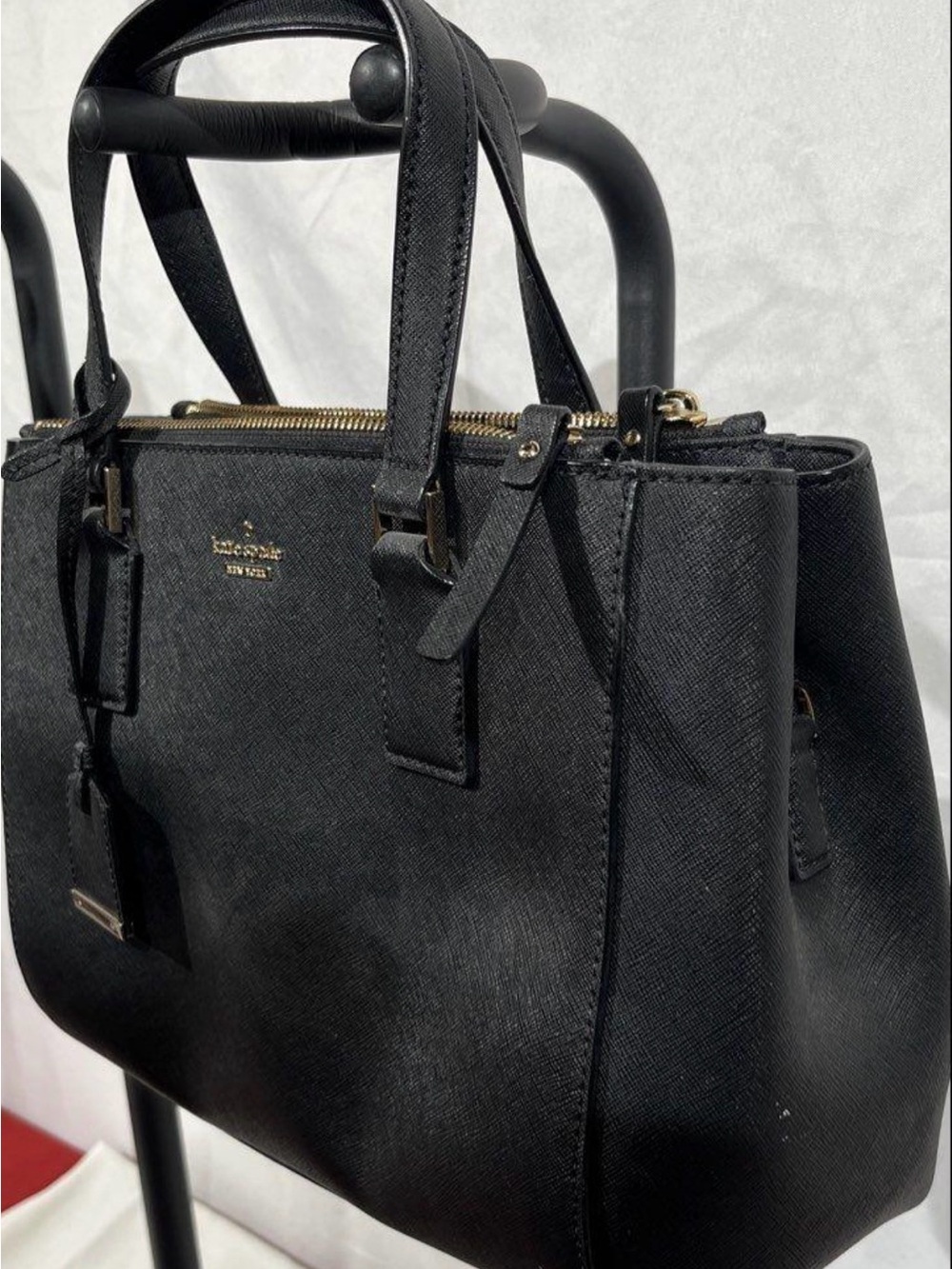 Kate ♠️ Spade ♠️ Black Saffiano Leather Satchel with Gold Hardware 🌻NEW🌻